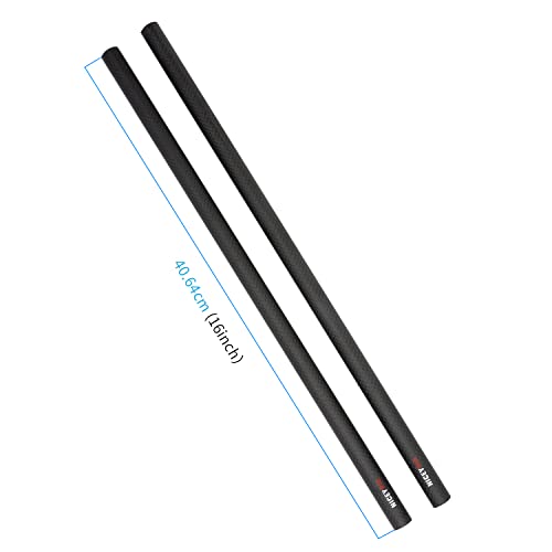 NICEYRIG 15mm Carbon Fiber Rods 16"/40cm 15mm Rod Rail Support System, DSLR Shoulder Rig, Camera Stabilizer Cage, Matte Box, Base Plate - Image 3