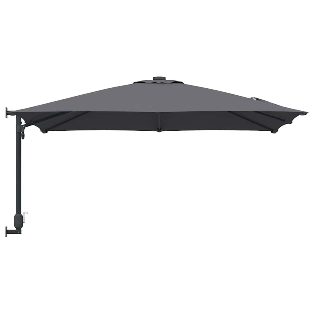 Ombrellone da parete, 248,5 x 247,5 cm, pieghevole, in acciaio e poliestere, moderno ombrellone da balcone per terrazza, giardino e esterni
