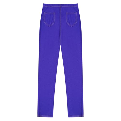 JEYPINMI Girls Stretchy Jeggings Skinny Jeans Elastic Waistband Denim Pants Casual Trousers with Pocket3