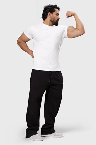 Image of FUAARK Mens Eclipse Straight Tracks Oversized Cotton Gym & Streetwear Pants