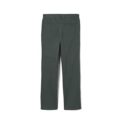 Image of French Toast Girls' Adjustable Waist Stretch Twill Straight Leg Pant (Standard & Plus), Green, 18 Plus