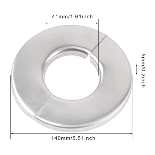 Escutcheon Plate,Mairuker Wall Split Flange,Stainless Steel Round Escutcheon Plate For Water Pipe Drain Line Cover 41Mm/1.61Inch Diameter Wall Pipe Cover Decoration (5 Pcs) #TOP1