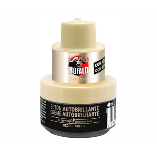 BÚFALO Crema con aplicador para zapatos negros Bufalo, 40 ml, 3 unidades