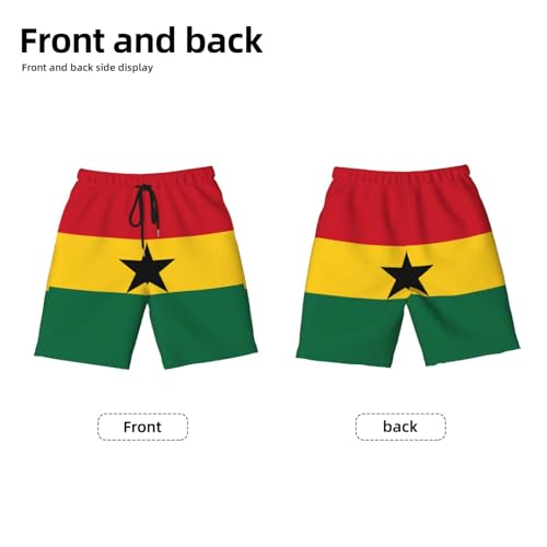 Flag of Ghana Youth Beach Pants, Soft and Breathable, with Drawstring Waist, Suitable for Sports and Leisure.2