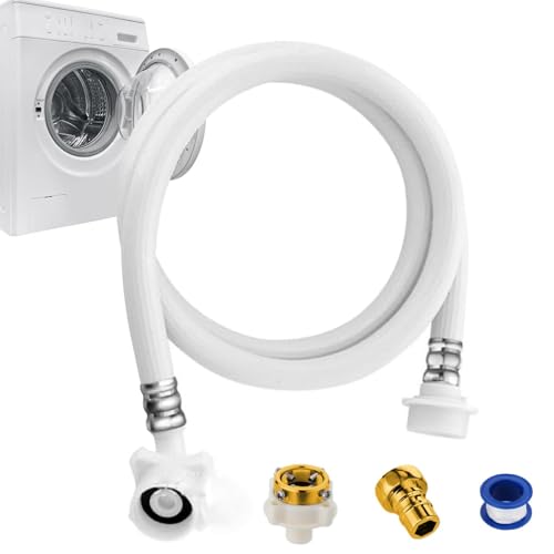 Qutalmi Manguera de agua para lavadora,Manguera para lavadora,Líneas de suministro y conexión de mangueras para lavadoras portátiles - Manguera de entrada de agua, líneas de suministro de agua de