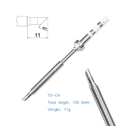 Image of Original Soldering Iron Tip Replacement for Miniware TS100 TS101 Mini Portable Indoor Outdoor Soldering Iron Kit (BC2 /B2 /I /ILS /C1 /C4 /K /KU /D24-Tip) (C4)