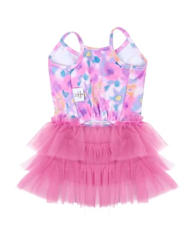 Image of CuteBone Cute Pet Dress for Small Dogs, Cats - Ruffle Princess Outfit with Pleated Heart, Summer Lightweight Breathable Dog Party Clothes for Holiday, Walks, Birthday, Photos DDQ04S
