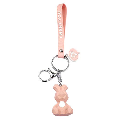 Preisvergleich Produktbild XHNNI Schlüsselanhänger, niedlich, kreativ, geometrisch, Tierform, Schlüsselanhänger für Damen, Handtasche, Rucksack, Schultertasche, Zubehör, Schlüsselanhänger, Katze