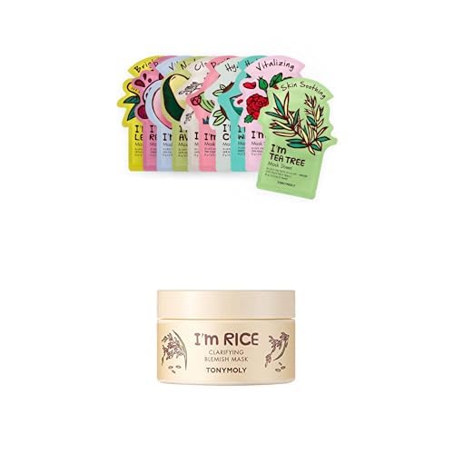I'm Real Rice Clarifying Blemish Clay Mask (Pack of 10) by TONYMOLY