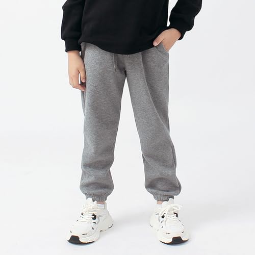 Sweatpants for Boys Girls Kids Unisex Basic Solid Jogger Pants Elastic Waist Casual Sweat Pants with Back Pocket2