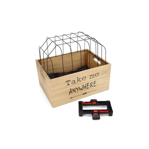 Beeztees K&Bz Journey Fietsmand van hout, 45 x 33 x 45 cm, zwart 400 g