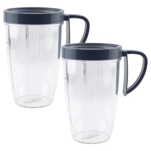 Vasos altos de 24 oz con anillo de labio y mango para evitar derrames en batidos 2