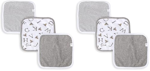 Image of Burt's Bees Baby Washcloths, Absorbent Knit Terry, Super Soft 100% Organic Cotton (Pack of 2)