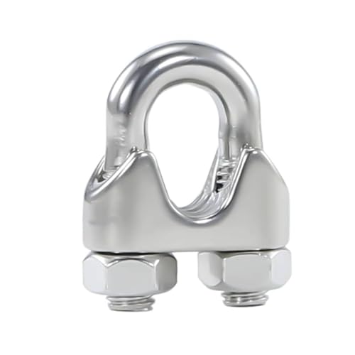 Abrazaderas para cables de acero de doble orificio kit de 50 piezas de acero galvanizado 6