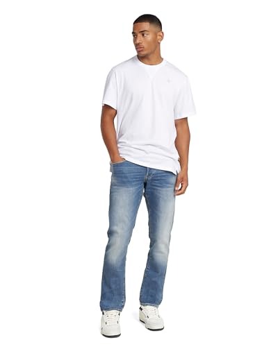 Miniatura 4 de G-Star Jeans 3301 Regular Tapered Para Hombre, Azul Worn In Azure 51003-B631-A795 , 32w 34l
