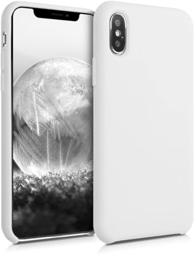 COVALT® Capa de silicone para iPhone XS MAX [branco] | interior de microfibra | extra suave premium | super resistente