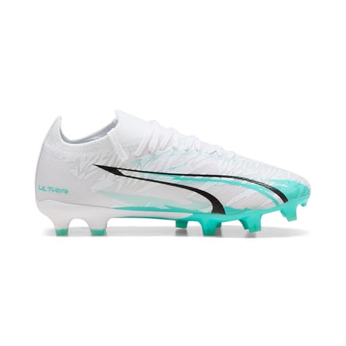 PUMA Tênis feminino Ultra Match Firme, Artificial Ground, Puma Branco elektro Aqua-puma preto, 37