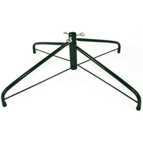 BAKAJI Base Albero di Natale Supporto a roce in Metallo Dimensione 41 cm, Stand Natalizio con Chiavini Regolabili ed Attacco Universale da 22 mm, Richiudibile, Pieghevole e Salvaspazio