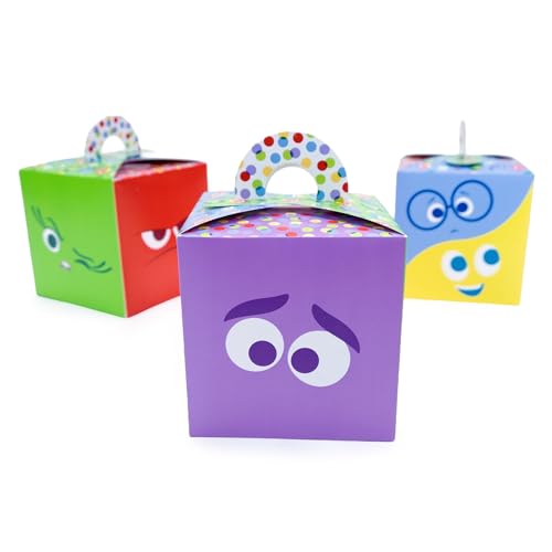Inside Out Favor Boxes - Party Supplies (Pack of 8) | Officially Licensed Disney Pixar