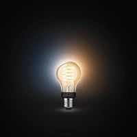 Philips Hue White Ambiance E27 Filament Lampe (550 lm), dimmbare LED Standard Lampe für das Hue Lichtsystem mit warm- bis kühlweißem Licht, smarte Lichtsteuerung über Sprache und App, 1er Pack – Ansicht 3