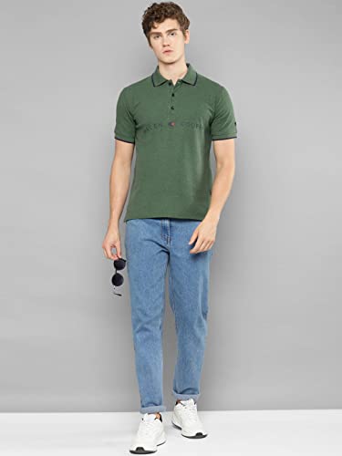 Image of Allen Cooper Solid Pure Cotton Polo Tshirts for Men