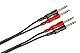 Hosa CSS-202, Stereo Interconnect, Dual 1/4 in TRS to Same, 2 m