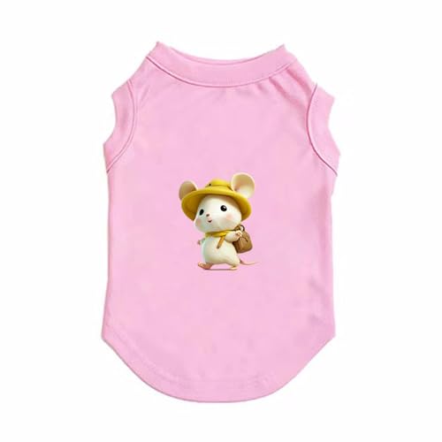 ZSDGBZ 犬服 春夏 犬の服 猫服 ペット服 袖なし 犬 服 犬 タンクトップ 犬の服 犬抜け毛服 小型犬 中型犬 猫シャツ お散歩お出かけウェアに ピンク 春夏服 ドッグウェア 3XL 脱毛保護