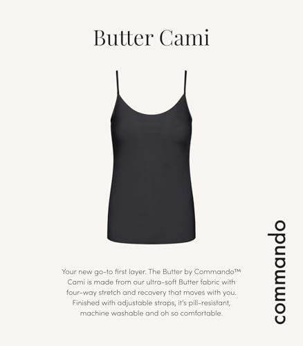 Image of commando Butter Cami | Women's Ultra-Soft Layering Top | Exclusive Butter Fabric with Adjustable Straps | Pill Resistant | Black, 3X