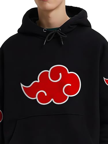 Darkbuck Hoodies for Men and Women Akatsuki Village Cloud Anime Hoodie Unisex Pure Cotton Casual Wear Hooded Sweatshirt Naru to