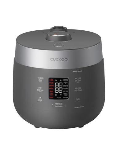 Image of CUCKOO Twin Pressure Rice Cooker 6-Cup Uncooked / 12-Cup Cooked with Nonstick Inner Pot, Versatile Rice Maker & Warmer with 16 Menu Options, Open Cooking Mode, Voice Guide, Gray (CRP-ST0609FG)