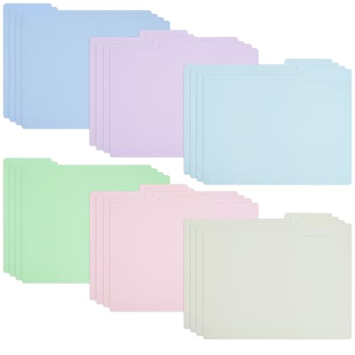 Lot De 100 Classeurs Manille Format Lettre - Onglets 1/3 Coupés, 21,5 X 28,9 Cm, Papier épais Pour Bureau, école, Archives