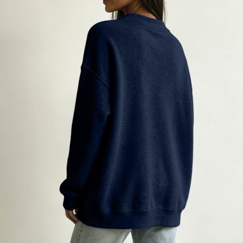 Crewneck Sweatshirts Women Fall Y2k College Fleece Pullover Sweatshirt - image 3