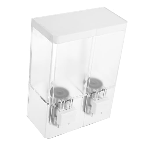 Beatifufu Wall-Mounted Soap Dispenser Chambers Shampoo Wash Dispenser Easy-Refill Container for Bathroom and Kitchen Soap and Lotion Pump