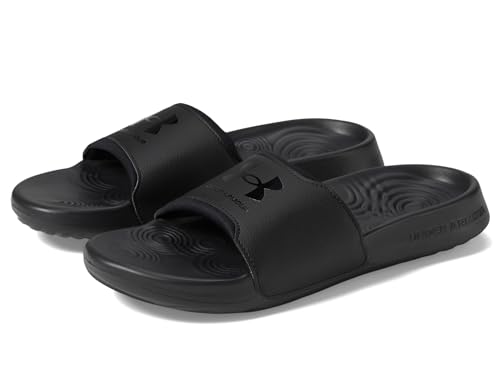 Image of Under Armour Men's Ignite Select Slide Sandal, (002) Black /Black /Ultimate Black, 9 UK