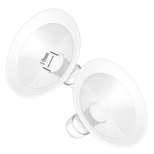 19mm Oval Pump Flanges Compatible with Medela Breast Pump Replacement Parts Compatible with Pump in Style Symphony Swing Maxi Harmony and Personalfit Flex