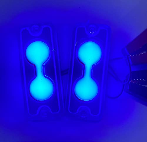 Image of AUTO MT 2PC CAR LED Light Side Panel Indicator for All VEHICHLE Maruti Maruti 800 Alto Van Bus Truck Maruti Gypsy King (2PC BLUE COIN SIDE Indicator)