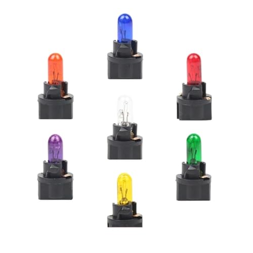 BuCcan 10Pcs T5 T10 SMD LED Car Light Automobiles Light-emitting Diode Instrument Gauge Dashboard Light Bulbs Auto Interior Indicator Lamp (Color : T5 12v 2w)