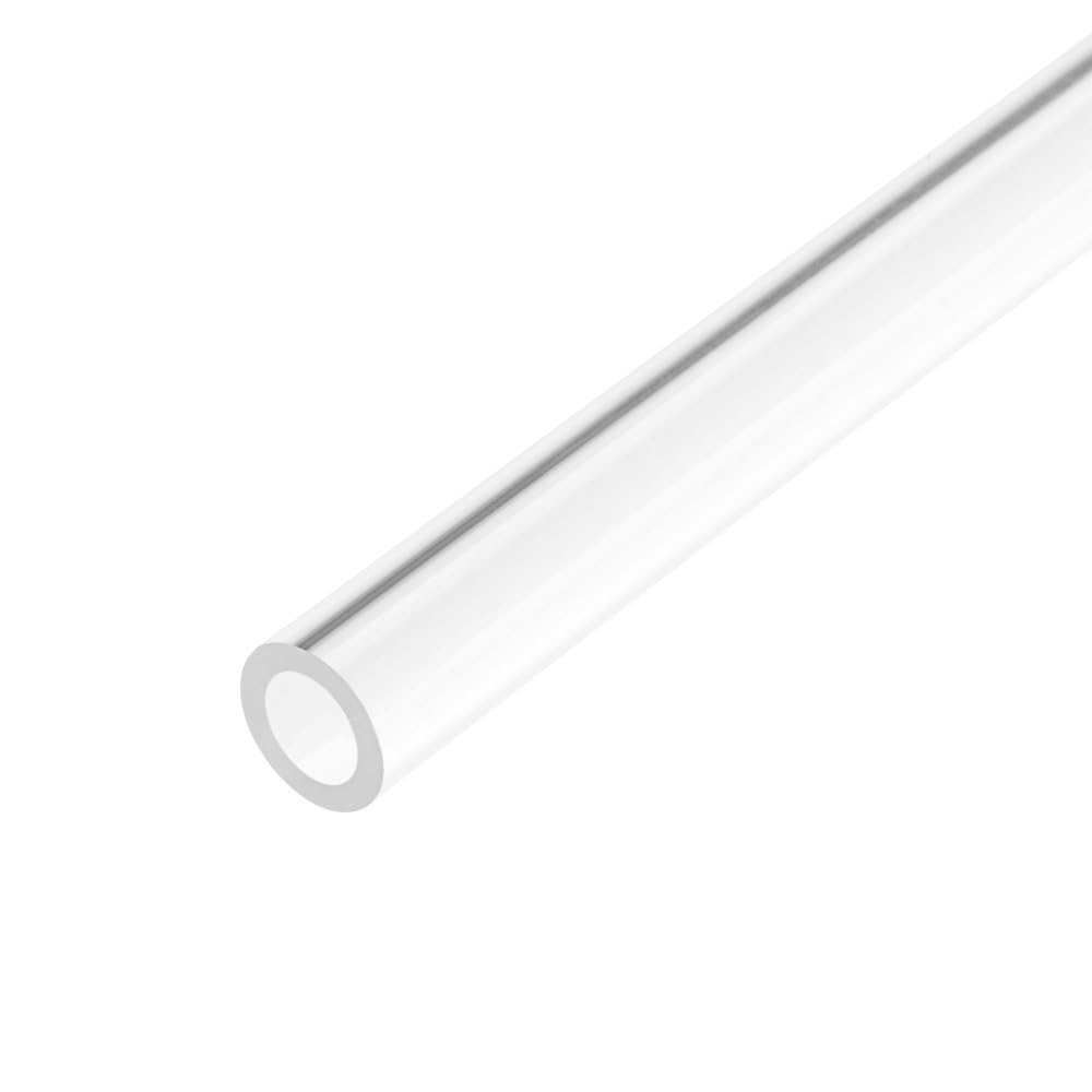 Clear Acrylic Tube， Acrylic Transparent Tube Rigid Round Length 50cm PMMA for Aquarium Pipe Fittings Multiple Sizes(10mm x 12mm)