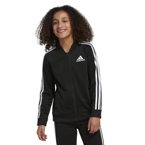 Image of adidas girls Zip-Up Tricot Track Jacket Warm-Up Bomber