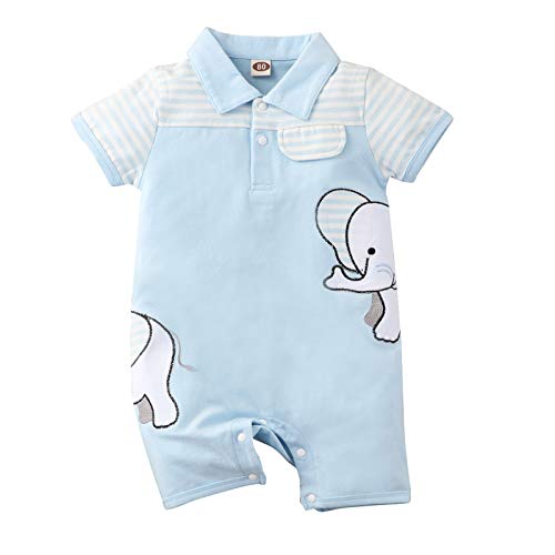 Little Story Bsby Girl Clothes,6-12 Months Infant Baby Kids Boys Cartoon Striped Jumpsuit One Piece Romper Summer Clothes Cute Girls Romper&Jumpsuit