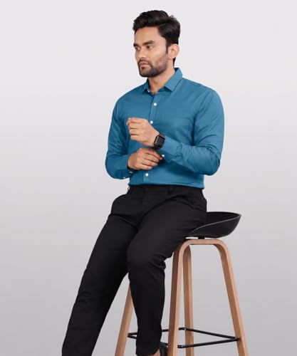Image of CB-COLEBROOK Men's Casual, Regular Fit, Solid Colour, Lightweight, Button Down, Casual Wear, Shirt with Pocket. Suitable for Office & Casual Use