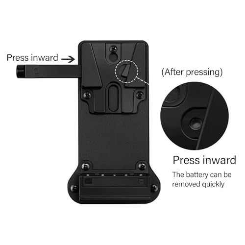 Image of Battery Plate Adapter V Mount Power Plate with Overloads Protections for NPF550 / F970 Video Production Equipment Battery Replacement Power Bracket