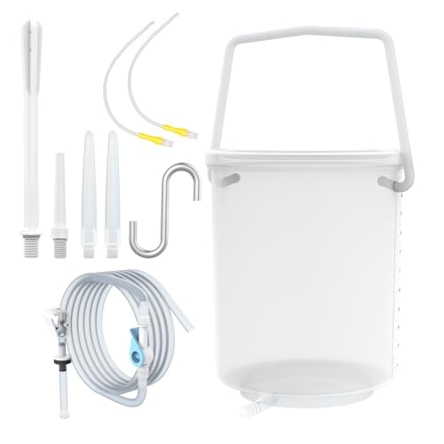 TopQuaFocus 2 Qt Anti-Backflow Enema Bucket KitBPA Free Adult Enemas Tools
