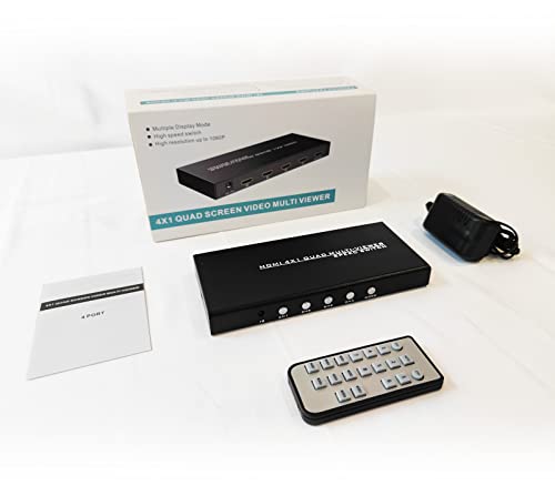 Yinker HDMI Multiviewer Switch 4x1, HDMI Quad Multiviewer Switcher 4 in 1 Out, Supports 4 Display Mode 1080@60Hz with IR Remote - image 7