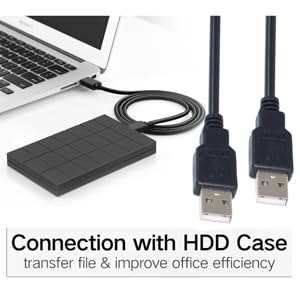 Image of USB to USB Cable 1.5 Meter, USB-A Male to USB-A Male High Speed Data Transfer & Hard Drive, USB 2.0 Hub, Camera, Car Stereo and Other Compatible USB Devices