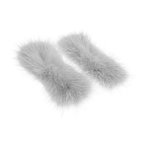 GALPADA Clips de Felpa Suave Desmontables para Zapatos Mujer, Adorno Rectangular de Piel Sintética, Accesorios Ligeros para Decoración y Bricolaje, Uso Casual y Festivo, 2 Piezas Gris