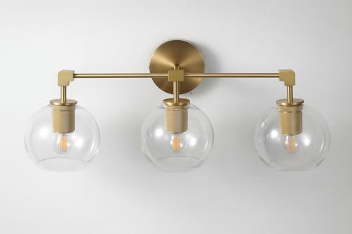 Image of 30 Inch Gold Bathroom Light Fixture