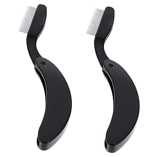 Mikinona Eyelash Comb and Eyebrow Brush Set Portable Lash Separator Stainless Steel Lash Combs Reusable for Women Men Beauty Tool Present