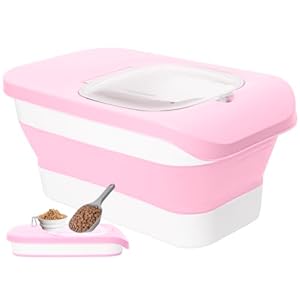 10-13 Lbs Dog Food Container, Collapsible Pet Food Storage Containers with Airtight Lid, Pet Food Scoop and Silicone Dog Bowl, Dog Food Storage Container Dry Food for Dog, Cat