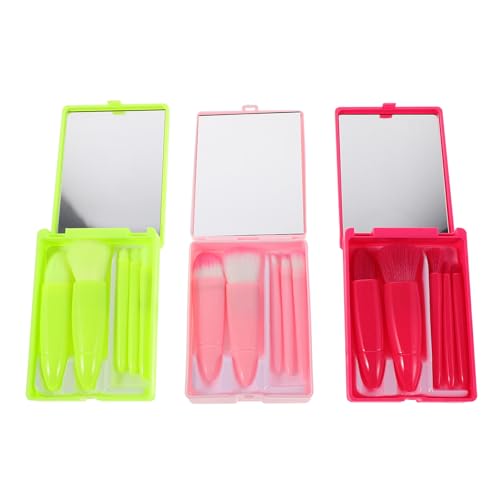 Beaupretty 3�Z�b�g ���s�p�T�C�Y ���C�N�u���V�Z�b�g �n�[�h�P�[�X�Ɠ����~���[�t�� �[�V���� �A�C�V���h�E �`�[�N�u���V ���C�N�A�b�v�c�[�� ���� ���̎q�p
